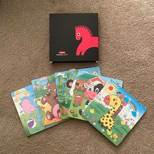 Wood City Animal Puzzles - Five Pack